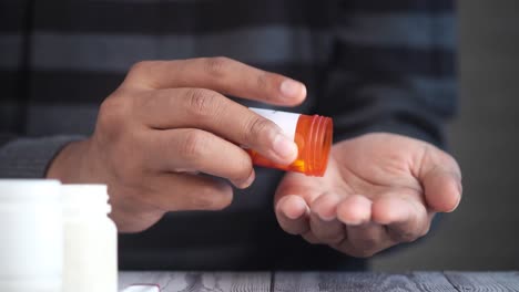 person taking medicine