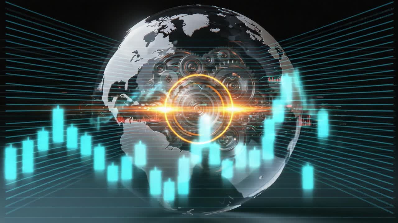 A Futuristic Global Perspective: Merging Technological Innovation with Economic Data through a 3D Globe Representing the Dynamic Movement of Global Trends