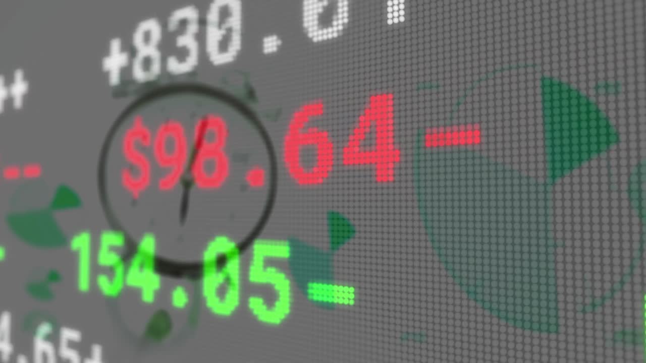 회색 배경 위에 떨어지는 데이터 처리의 애니메이션