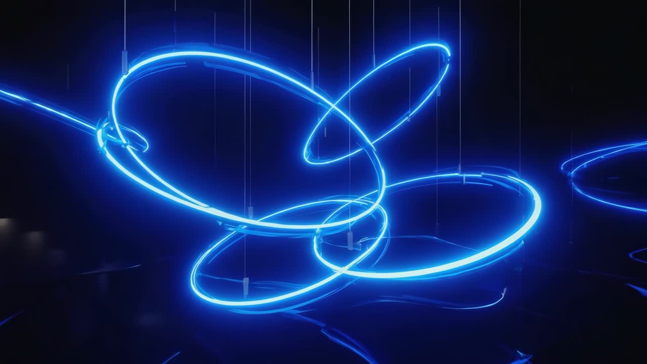 추상적인 네온 조명 예술