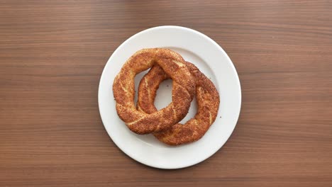 turkish simit on a plate