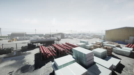 patio de almacenamiento de materiales de construcción
