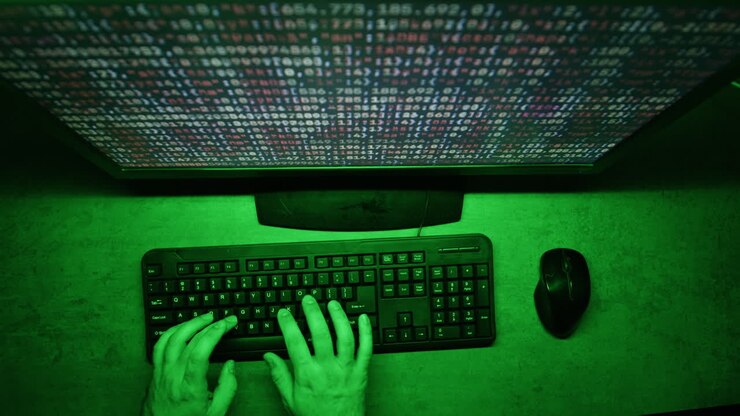 Person Programming at Night