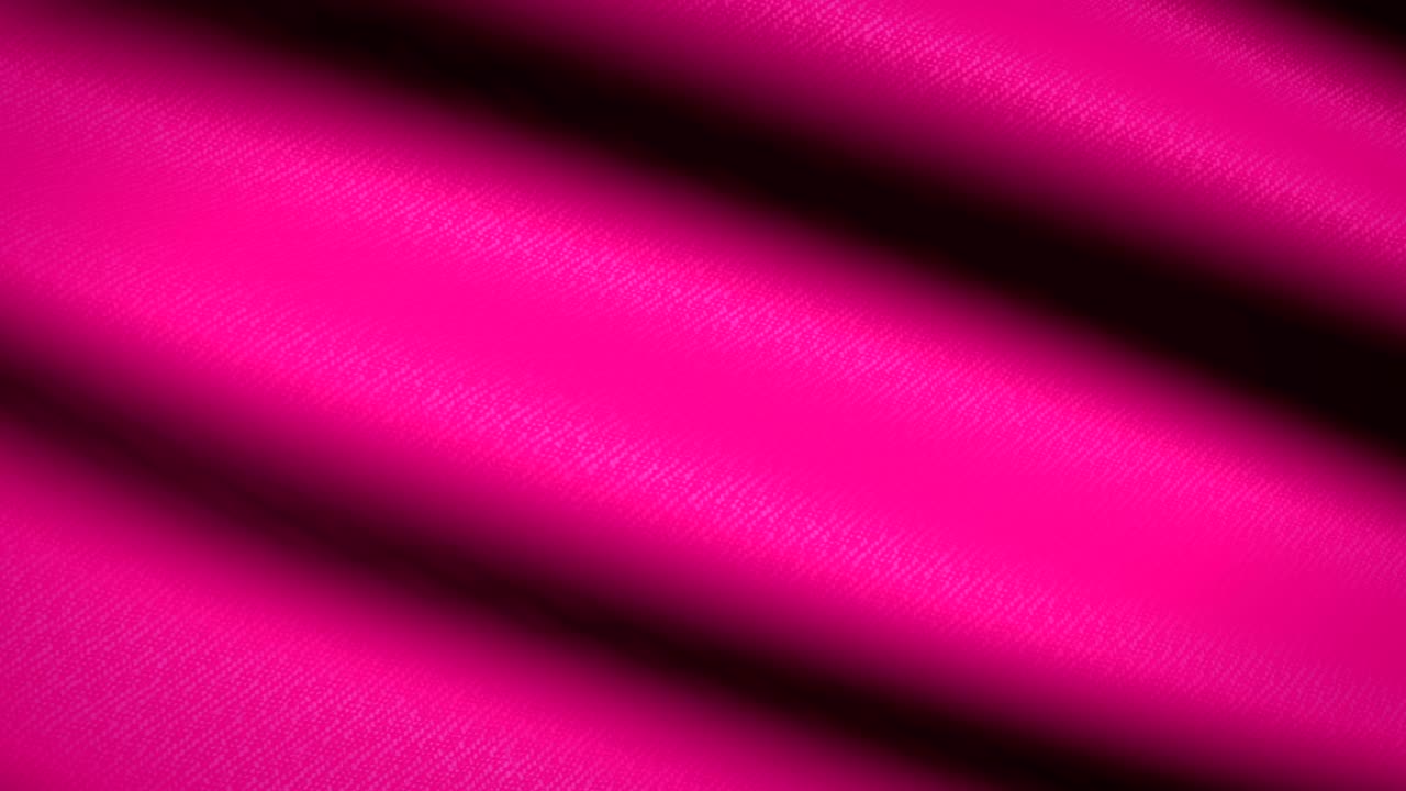 Bandiera rosa che sventola su sfondo con texture tessile. Animazione in loop continuo. Schermo intero. Movimento rallentato. Video 4K