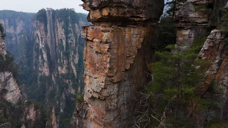 stunning aerial view of zhangjiajie's avatar mountains