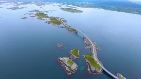 atlantic ocean road aerial footage norway