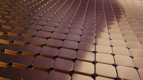 visualización 3d abstracta de una superficie dorada geométrica
