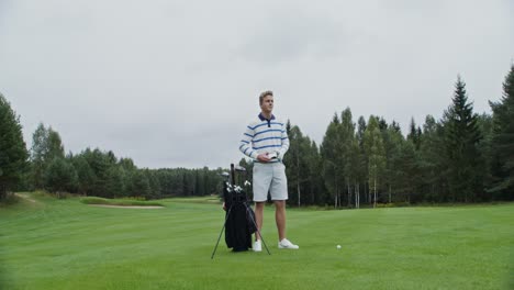 golfer on the golf course