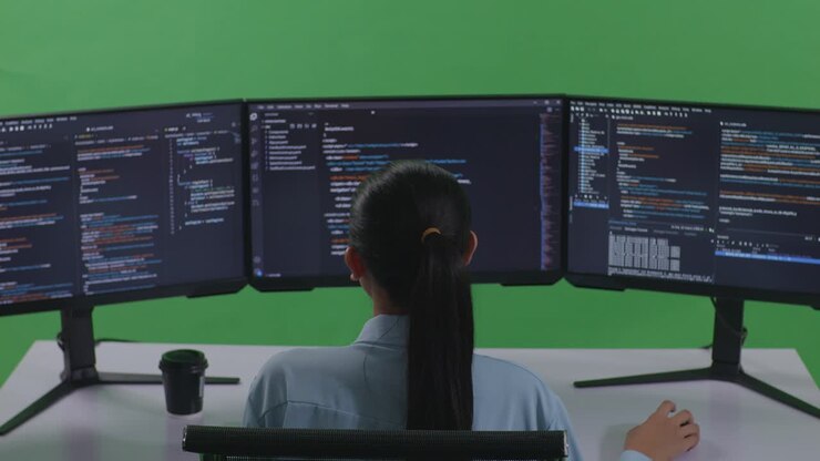 Woman Programmer at Work