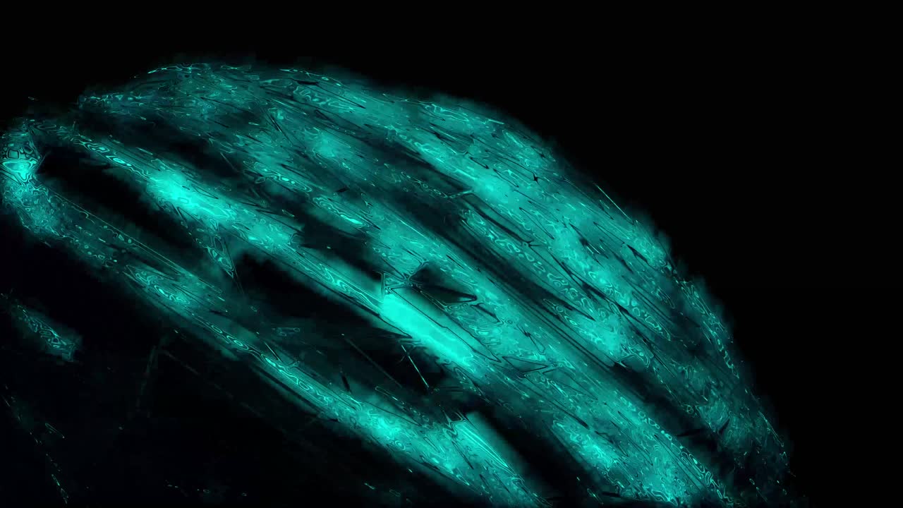 추상적인 투르코이즈와 검은 디지털 예술