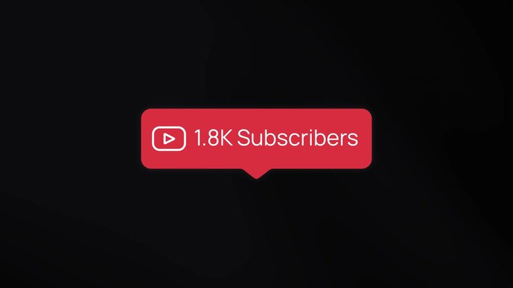YouTube Subscriber Counter Animation Showing Growth