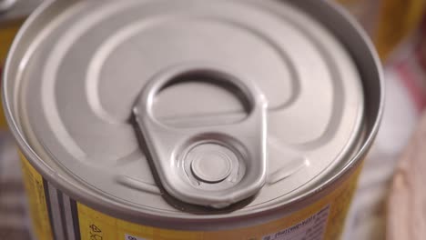 close up of a can top