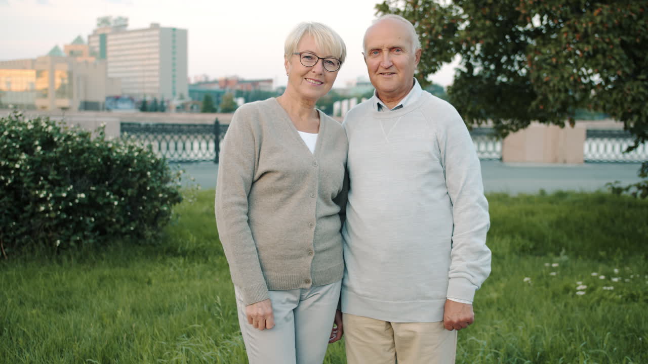 Happy Senior Couple in the Park