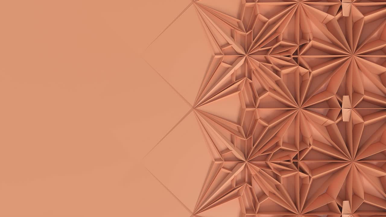 3d 추상 기하학 칼레도스코프 변환: 텍스트를 위한 장소와 함께 표면의 루프 가능한 프랙탈 애니메이션