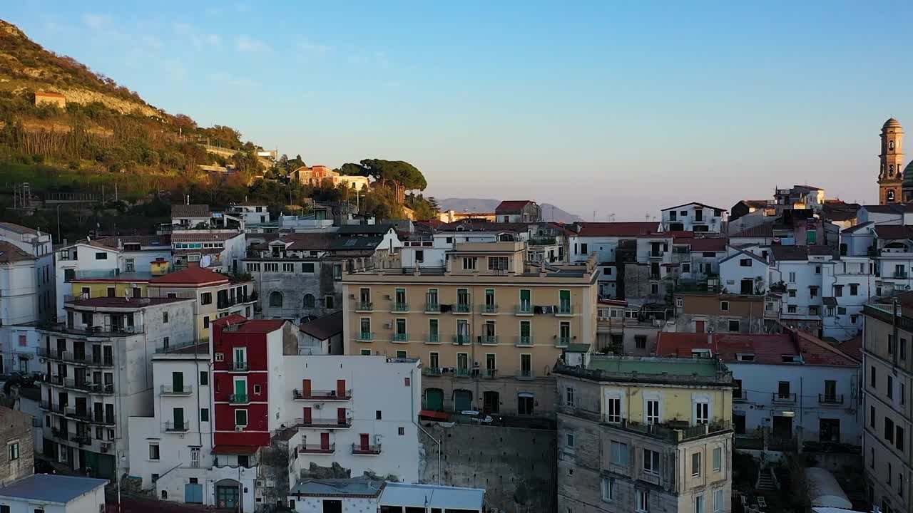 이탈리아 아말피의 드론 영상