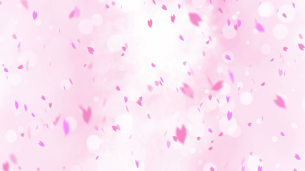 화려한 잎자루가 봄의 배경에 휘어지고, 빛으로 빛나는 아름다운 자연 장면, 꽃의 잎자락, 추상적인 봄 그래픽, 루프 애니메이션.