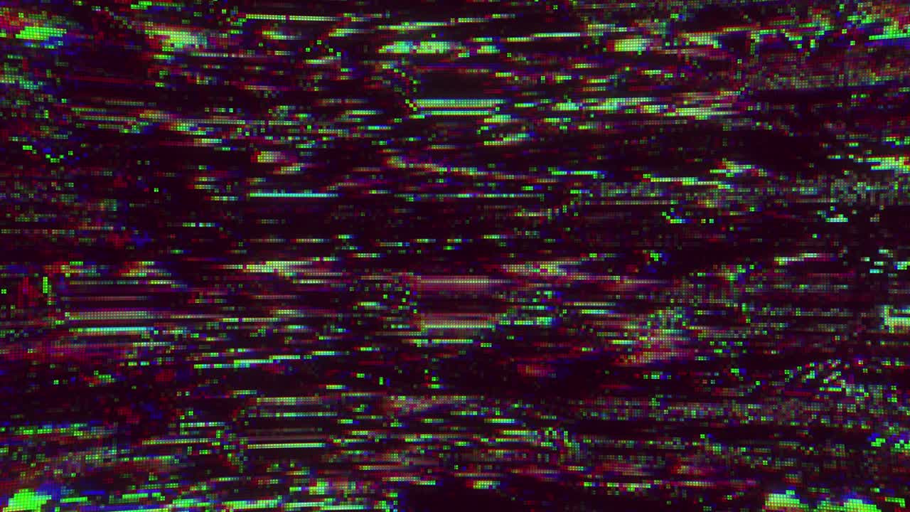 diseño único abstracto animación digital ruido de píxeles error de fallo daño de video