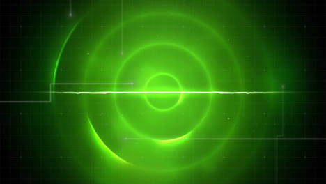 animación de formas de neón verdes que se mueven sobre un fondo negro