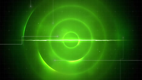 animation of green neon shapes moving on black background