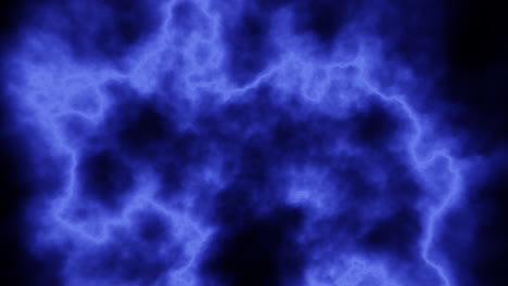relámpago azul brillante sobre un fondo negro