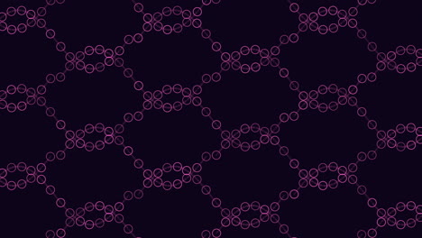 seamless pattern of green circles on black background
