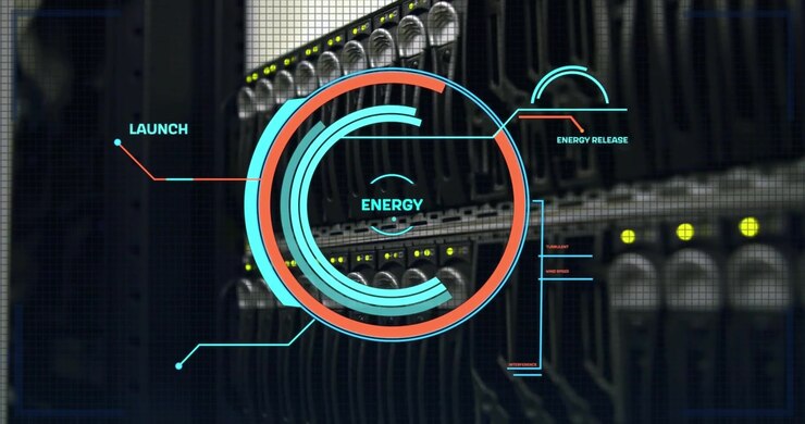 Animation of scope scanning and data processing over server room