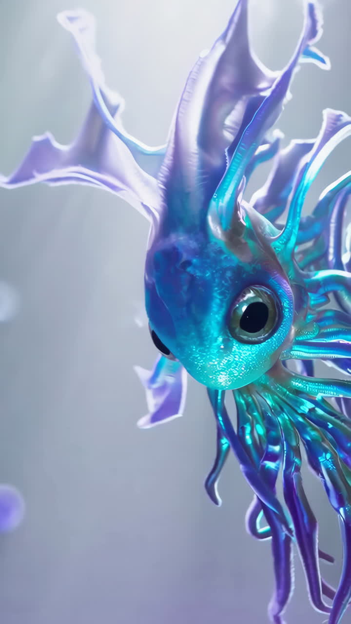 Bioluminescent Deep-Sea Fantasy Creature