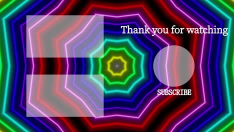 neon sign pattern end card ending screen motion graphics