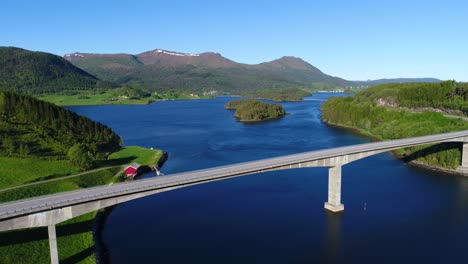 aerial footage beautiful nature norway.