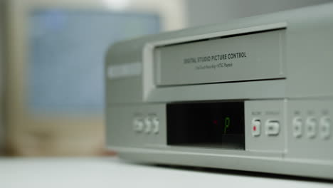 vintage vcr and computer monitor