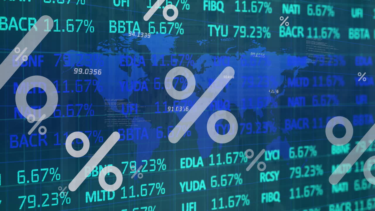 세계 지도 및 데이터 처리의 애니메이션