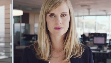 retrato de una mujer de negocios en la oficina