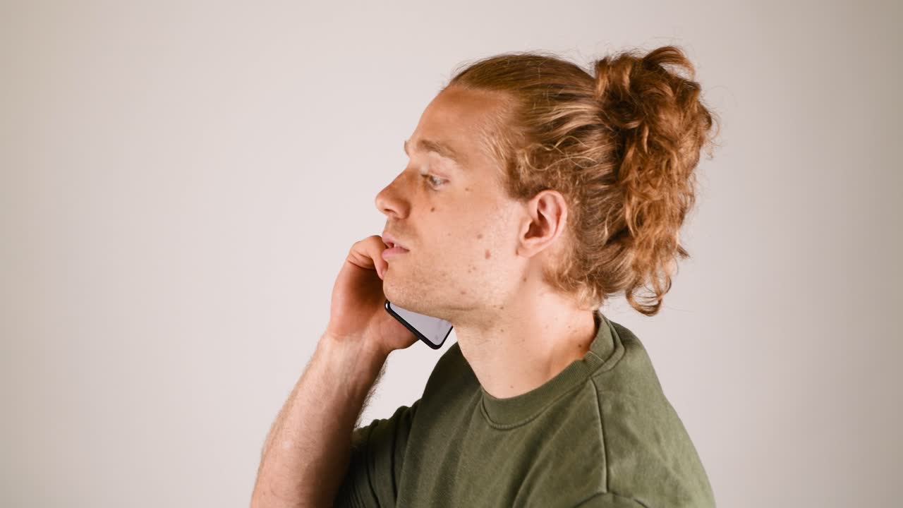 Getting a call, picking up the phone and having a conversation