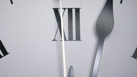 de cerca, el reloj de pared muestra el tiempo de ejecución.