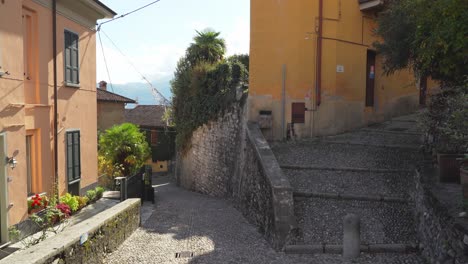 Empty-Street-of-Lake-Como-Town-of-Menaggio-on-Sunny-Day