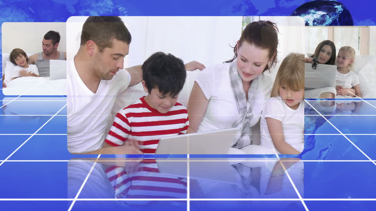 가족 비디오는 원으로 회전합니다.