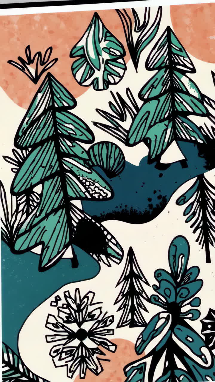 Abstract Forest and Nature Pattern