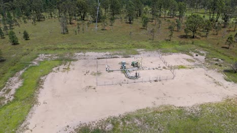 aerial footage of a gas extraction facility