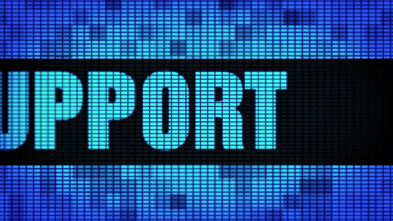 Support Text on a Digital Display