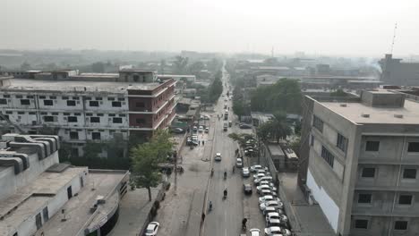 Kot-Lakhpat's-Busy-Industrial-Thoroughfare.-Aerial-flyover