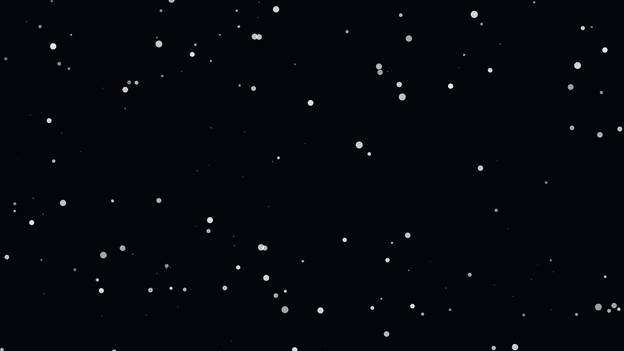 Floating White Particles on Black Background