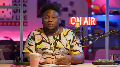 radio host in studio