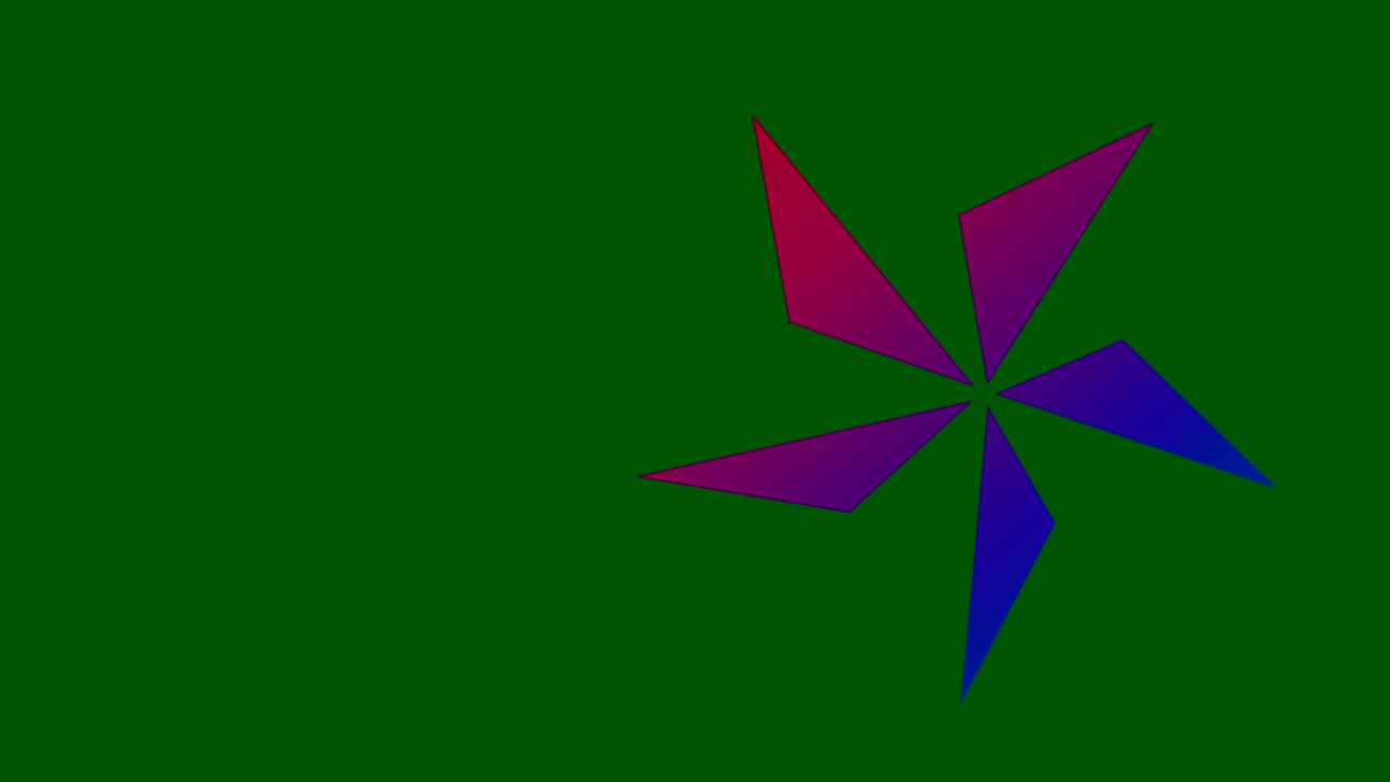 diseño gráfico en el lado derecho que cambia de color a medida que gira en el sentido de las agujas del reloj, compuesto de formas y texturas coloridas, en formato de video 16: 9.