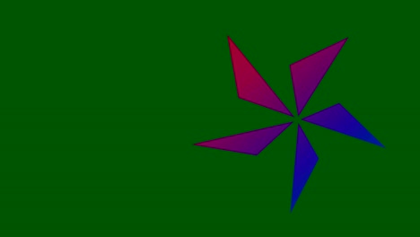 diseño gráfico en el lado derecho que cambia de color a medida que gira en el sentido de las agujas del reloj, compuesto de formas y texturas coloridas, en formato de video 16: 9.