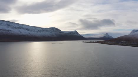 a picturesque landscape of arnarfjordur fjord and icelandic highlands in summer time at westfjords, iceland