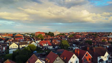 tormenta que se avecina sobre la ciudad costera de skegness