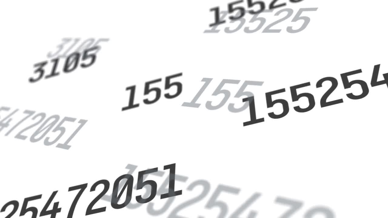 animación del procesamiento de datos sobre un fondo blanco