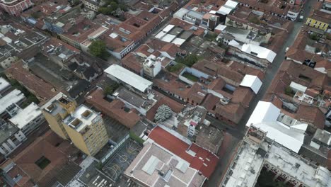 bogotá aérea ciudad colombiana centro histórico de la ciudad arriba ahogado avión no tripulado edificios coloniales
