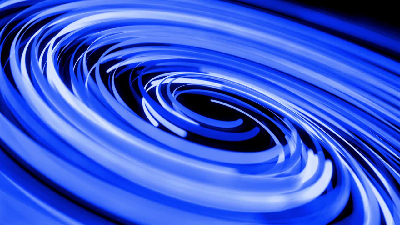 움직임 디자인 (bg) - 흐름 입자의 모양, 선, 나선, 추상 구조, 회전하는 파란 선, 회전 경로를 따라 날아간다, 3d 렌더링, 스타일리시 크리에이티브 추상 배경, 4k