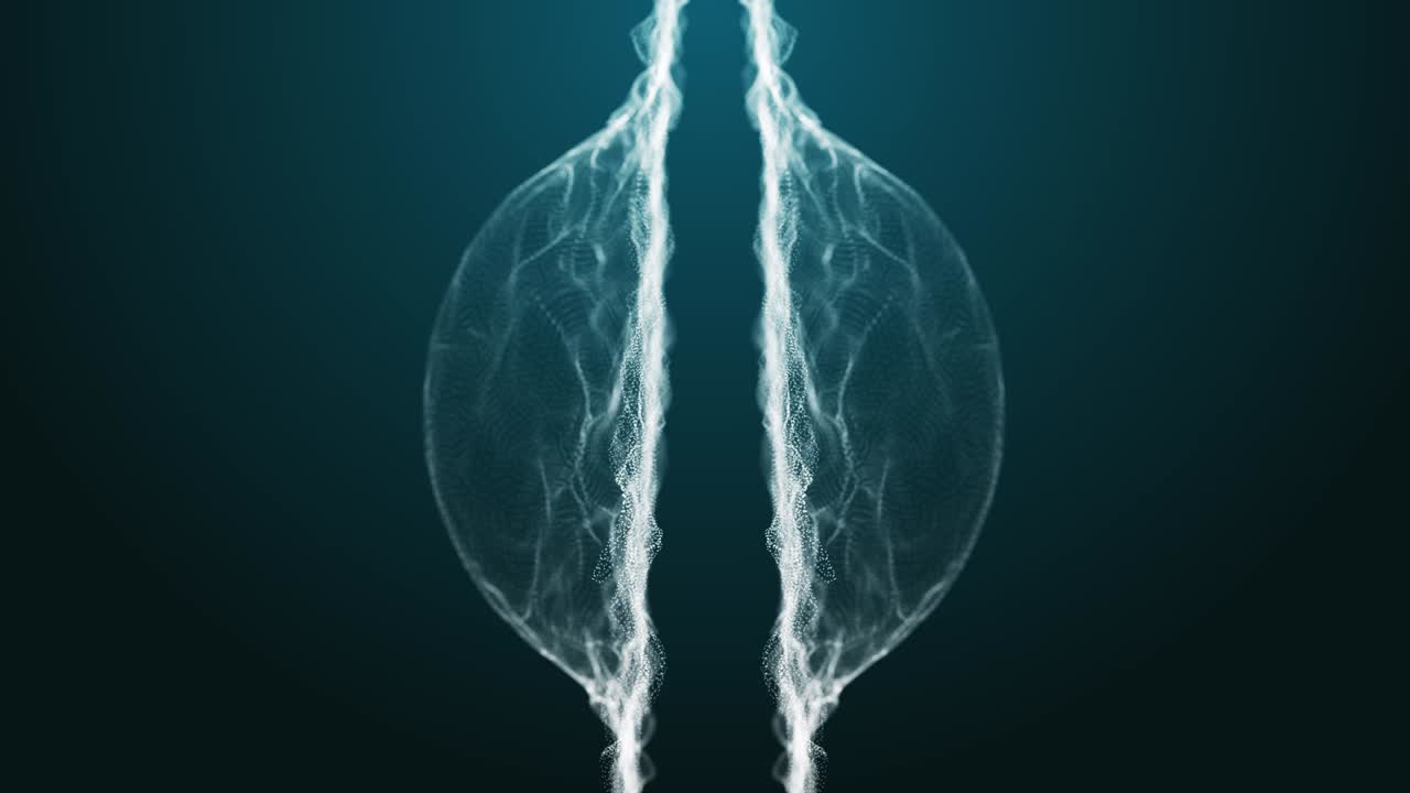 Two energy waves warping with bubble blasts